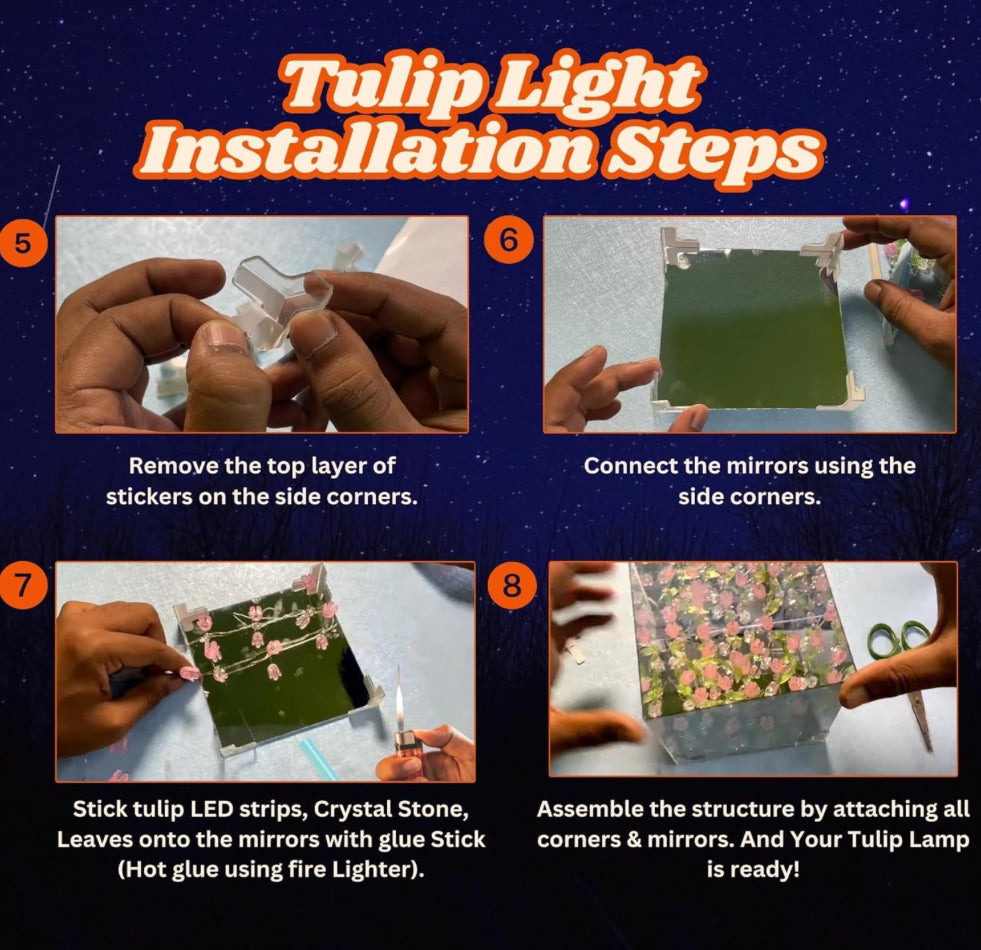 Wishpetara turilp cube mirror lamp