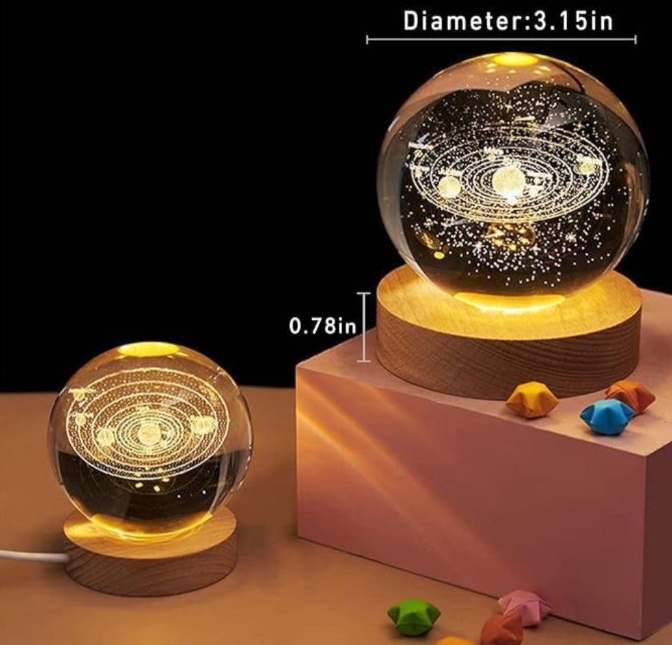 Crystal Ball Galaxy Night Lamp