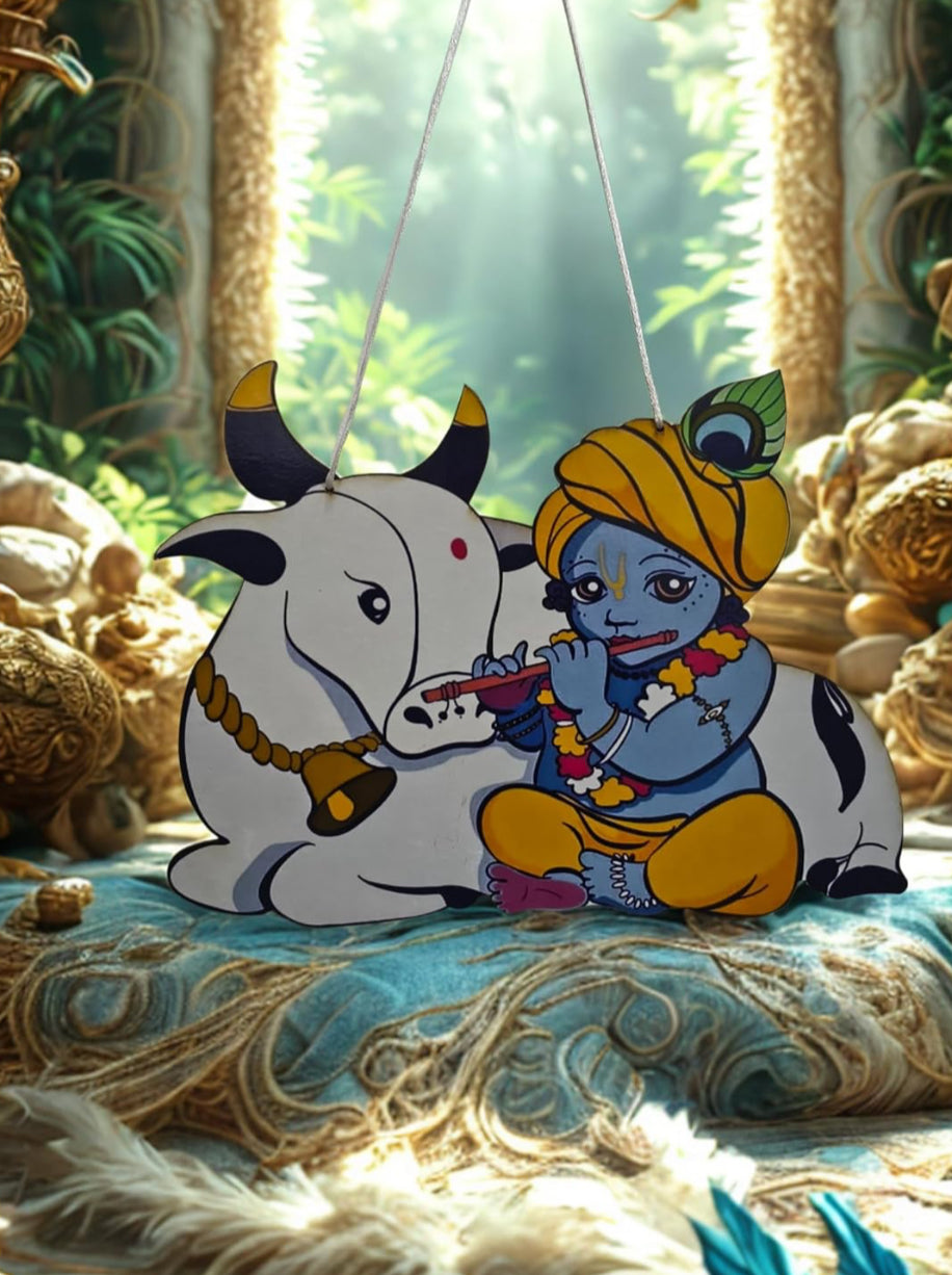 Krishna with Cow Wall Hanging