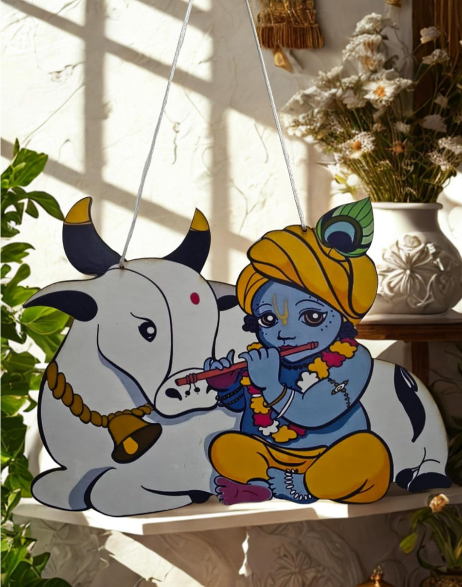 Krishna with Cow Wall Hanging