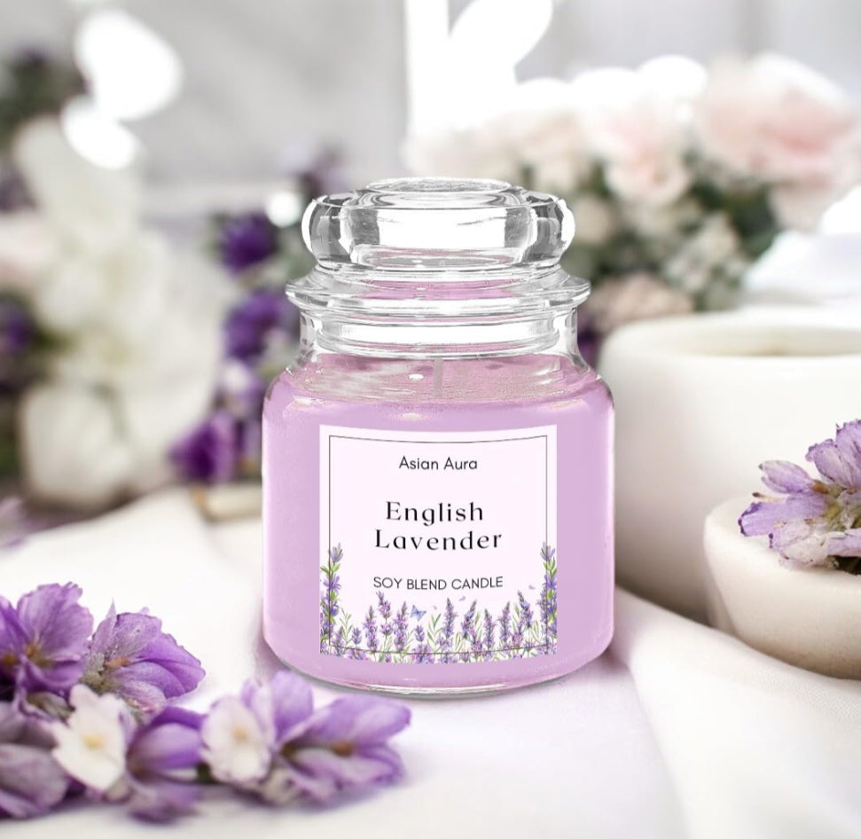 English Lavender Scented Jar Candle
