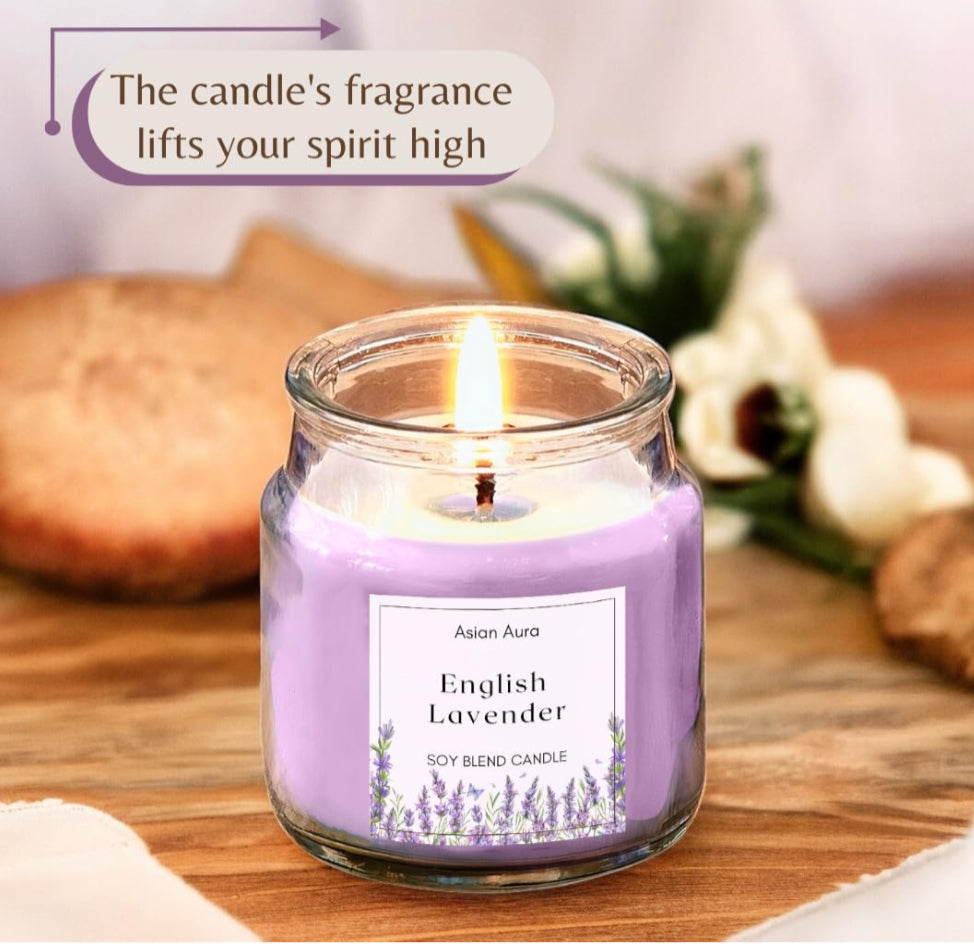 English Lavender Scented Jar Candle