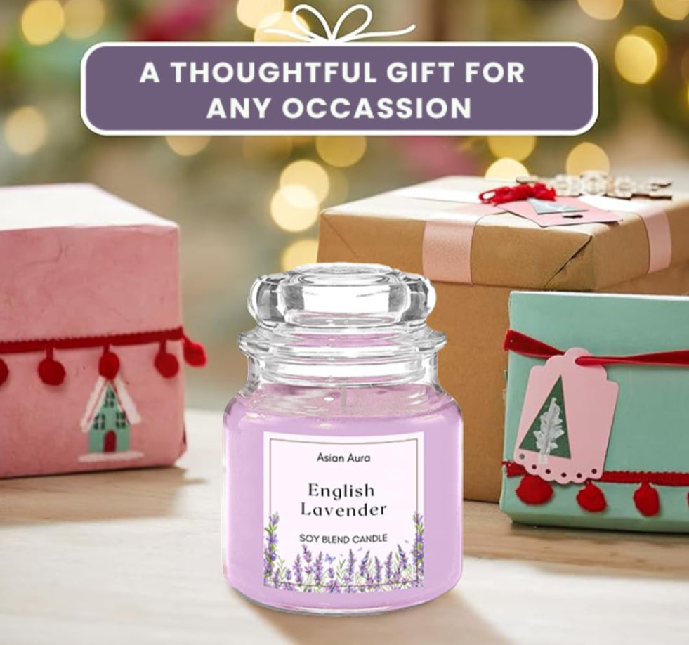 English Lavender Scented Jar Candle