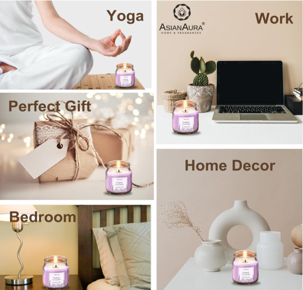 English Lavender Scented Jar Candle