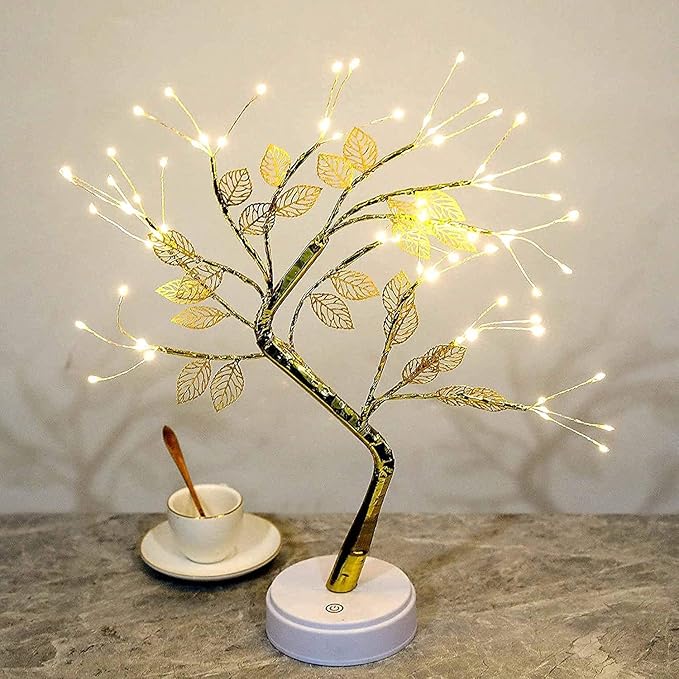 LED Tabletop Bonsai Leaf Tree Lamp