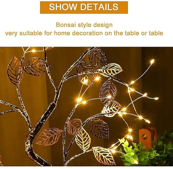 LED Tabletop Bonsai Leaf Tree Lamp
