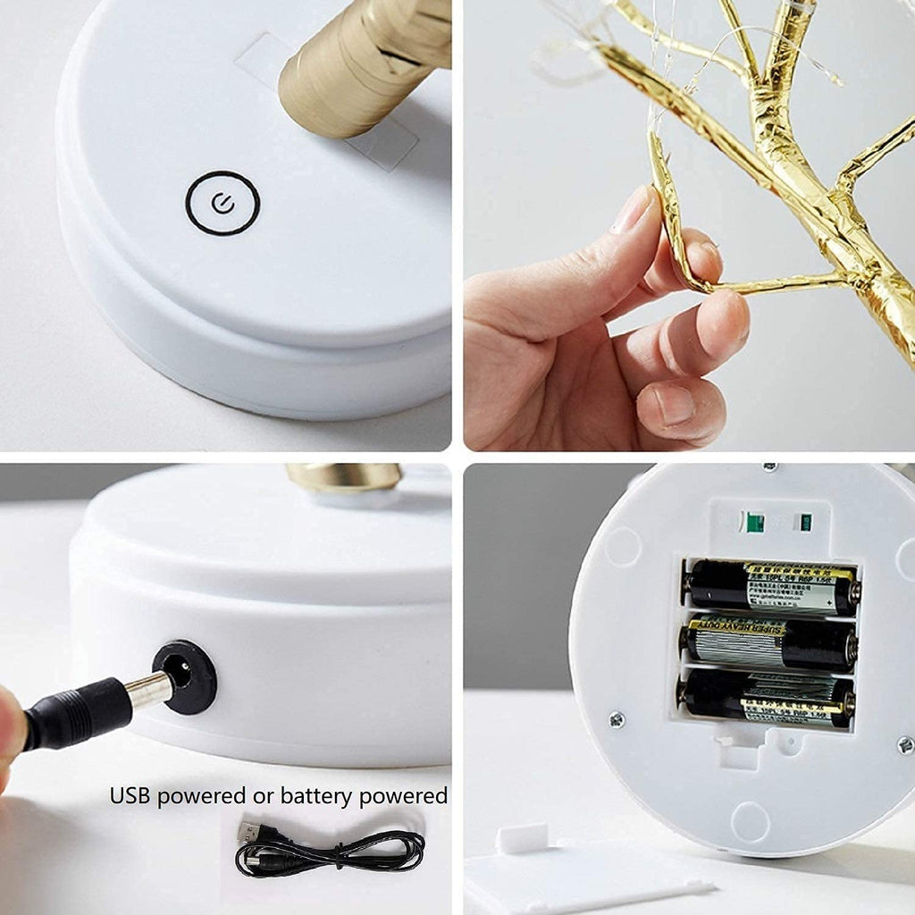 LED Tabletop Bonsai Leaf Tree Lamp