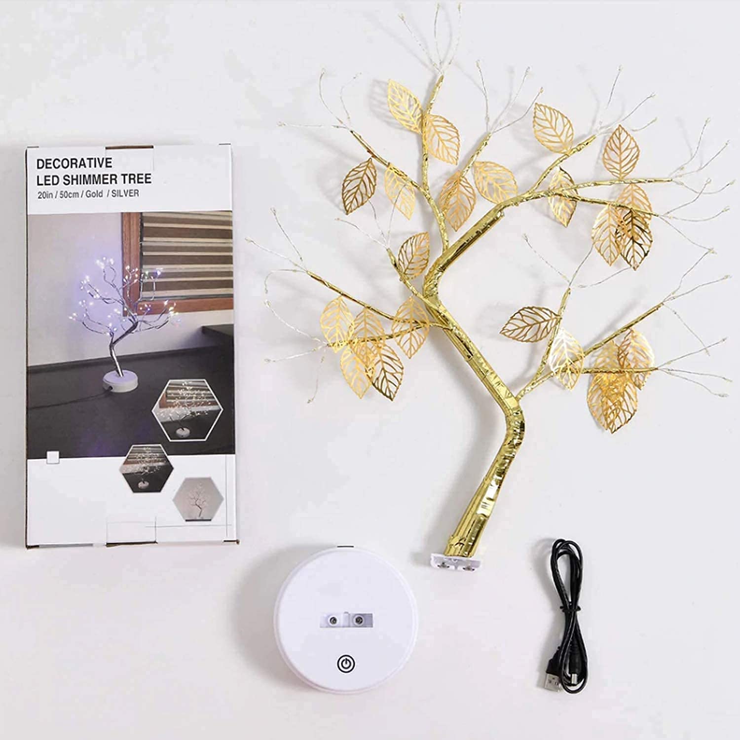 LED Tabletop Bonsai Leaf Tree Lamp